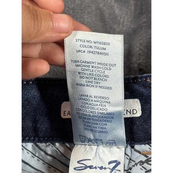 Seven7 Jeans Women's Size 4 Blue Dark‎ Wash Weekend Easy Fit Boyfriend - Picture 4 of 10
